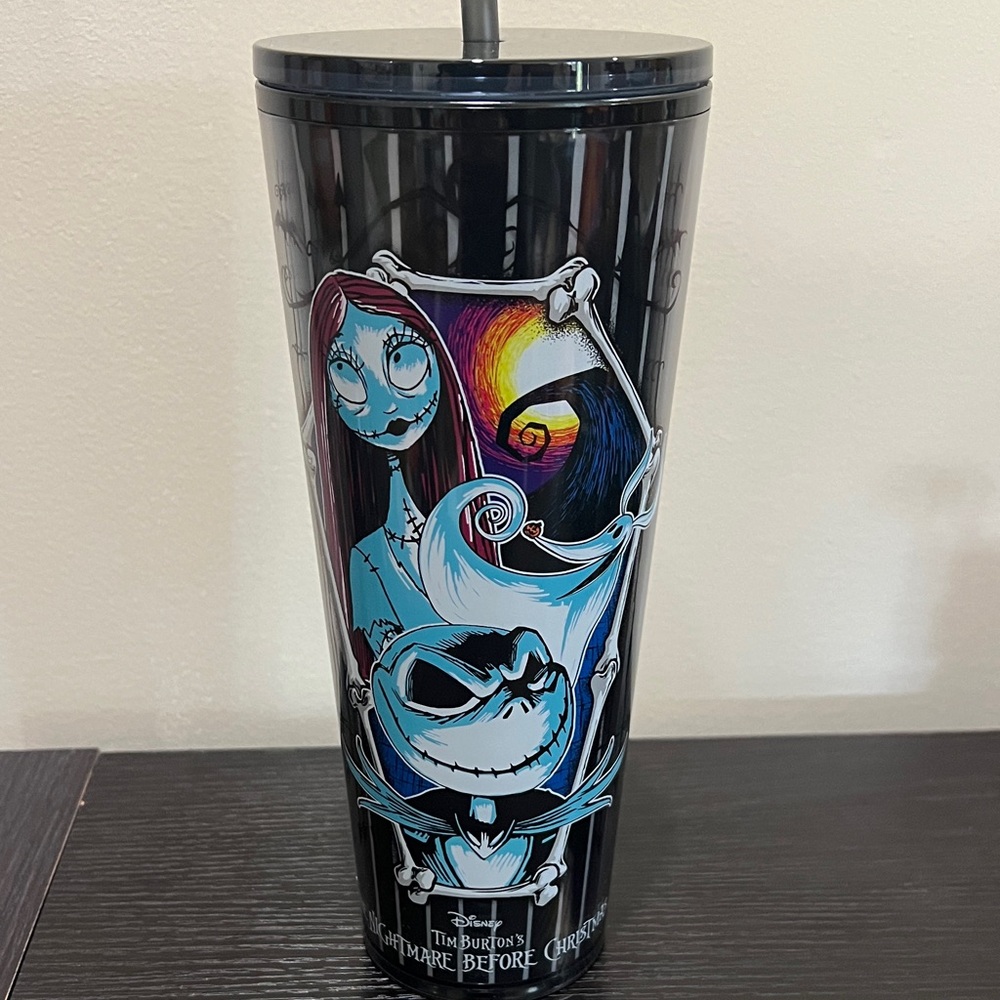 Disney Starbucks Black and Blue Nightmare Before Christmas Tumbler